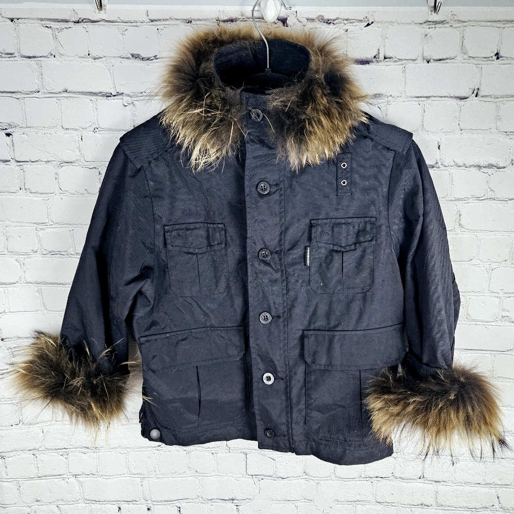 HOME BOY | fur trimmed zip & button up lightweight jacket